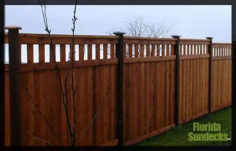 Treillis Design treated wood fence in Vaudreuil fence in Vaudreuil