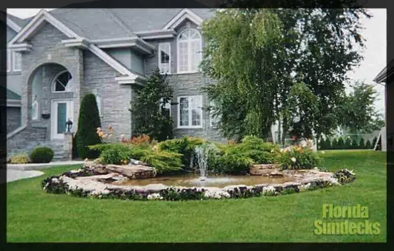 Front Yard Garden and Waterfall we build in Beaconsfield Garden in Beaconsfield