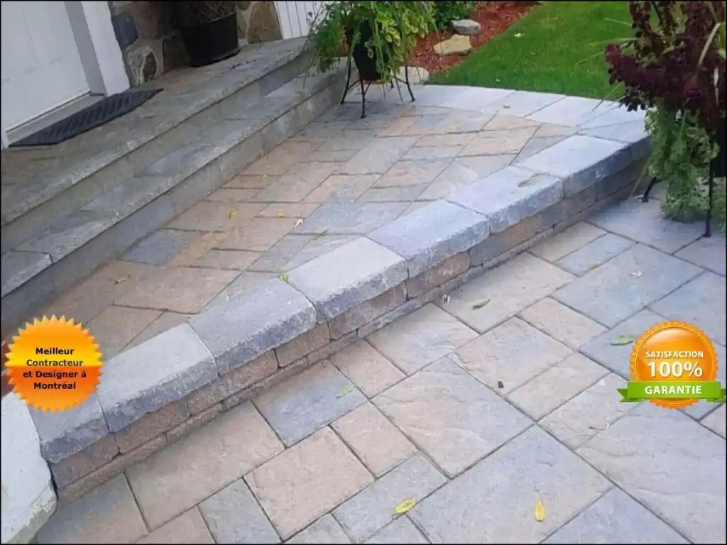 Trottoir en Pavé-uni construit à Montréal Trottoir en Pavé Uni